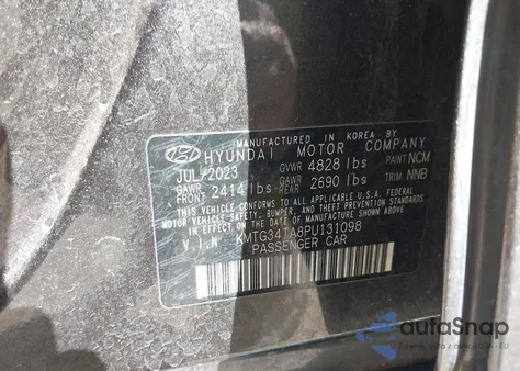 2023 Genesis G70 2.0T Awd из США, поврежденный, VIN KMTG34TA8PU131098